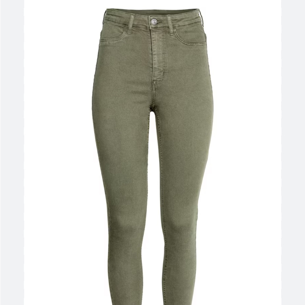 High-Rise Olive Green Women’s Jeans